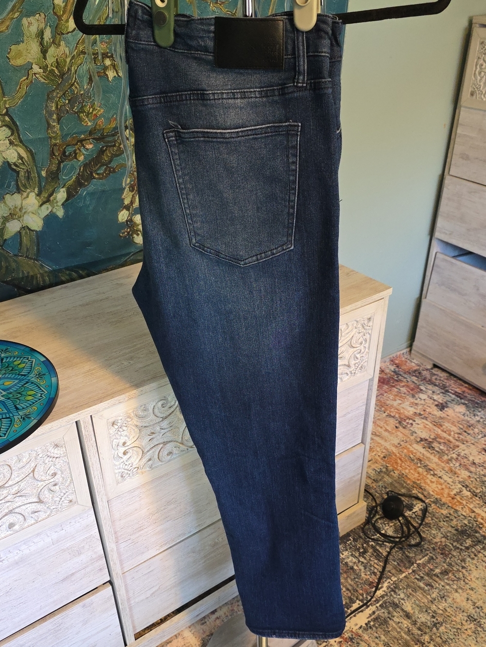 Ike Behar Men's Dark Indigo Straight Jeans